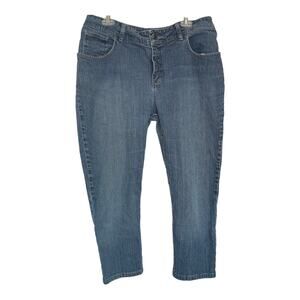 SKU 1604 Riders by Lee Women's Blue Jeans Size 16W Relaxed Fit High Rise